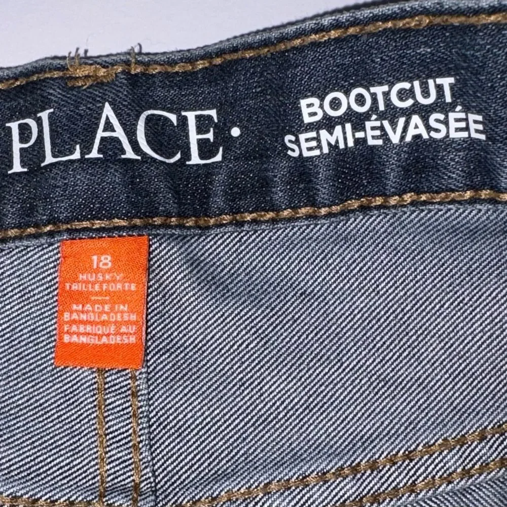 Children’s Place boys Bootcut Fit Blue Jeans Sz 18